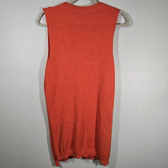 Orange Knit Shorts & Sleeveless Top Set Medium Viscose Summer Outfit‎ - Picture 5 of 16